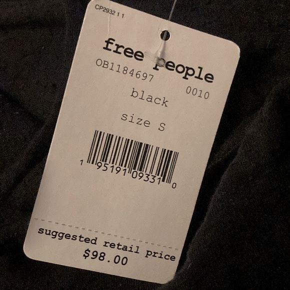 Nwt Free People FP Beach Nikki Black Wrap Around Spaghetti Strap Tank Top SZ Sm - Picture 2 of 8